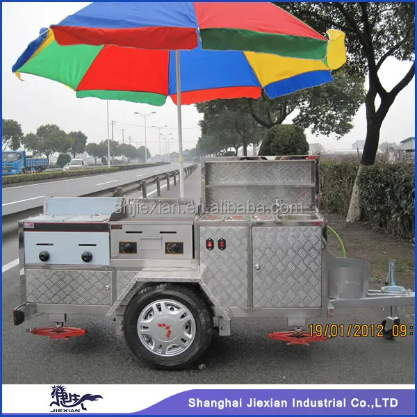 JX-HS200C Commercial electric mobile fast food cart snack machines 2M catering carts with wheels cheap price For Sale US