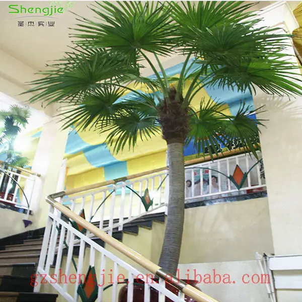 Big UV protected artifical areca catechu tree plastic palm tree plants for outdoor beach decor