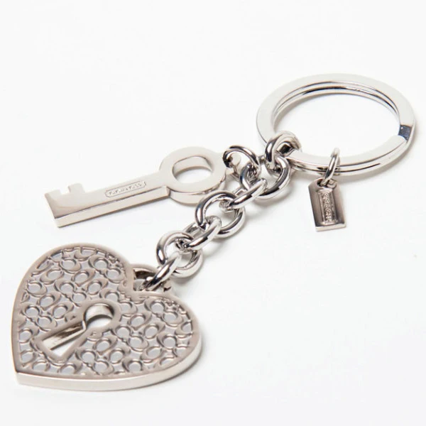 Promotion custom zinc alloy lovers heart key couple keychain