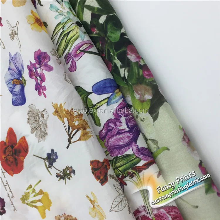 
Wholesale small flower print 100% rayon/viscose printed fabric for shirt and dress 