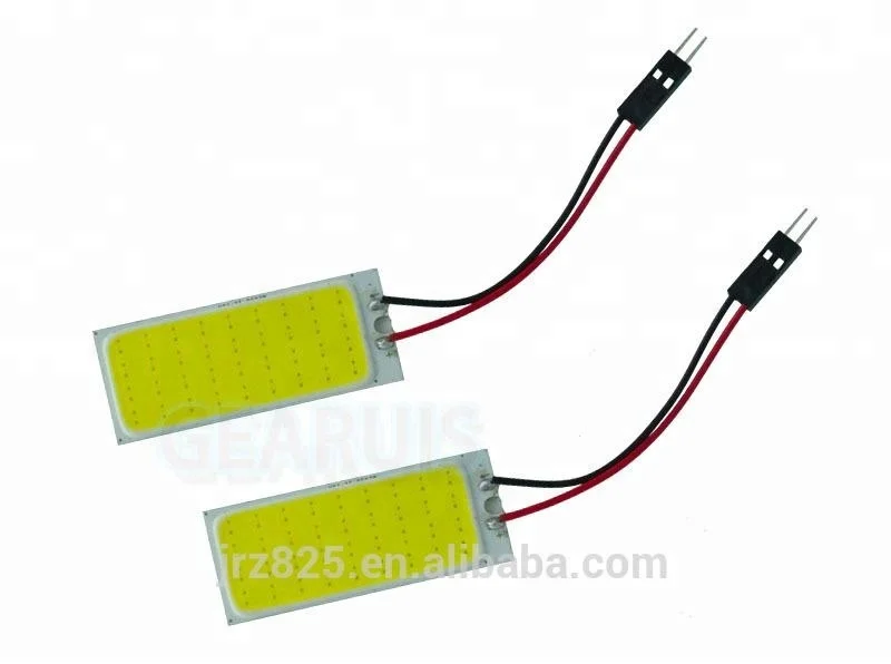 Super bright Dome Panel light COB 36 Chips LED Chip Car interior lights lamp bulb T10 Festoon BA9S 2 Adapters White DC 12V