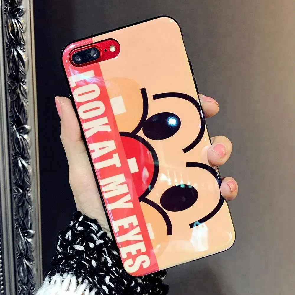 Cute Cartoon Design for iPhone 6 7 8 Plus X Mobile Phone Cover Shell