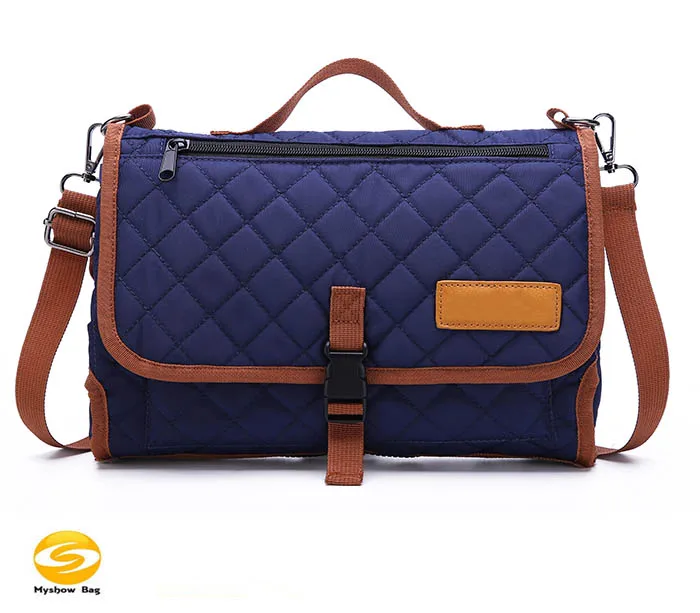 
quilted nylon portable baby changing pad waterproof changing mat buddy bag with small pillow for the baby 