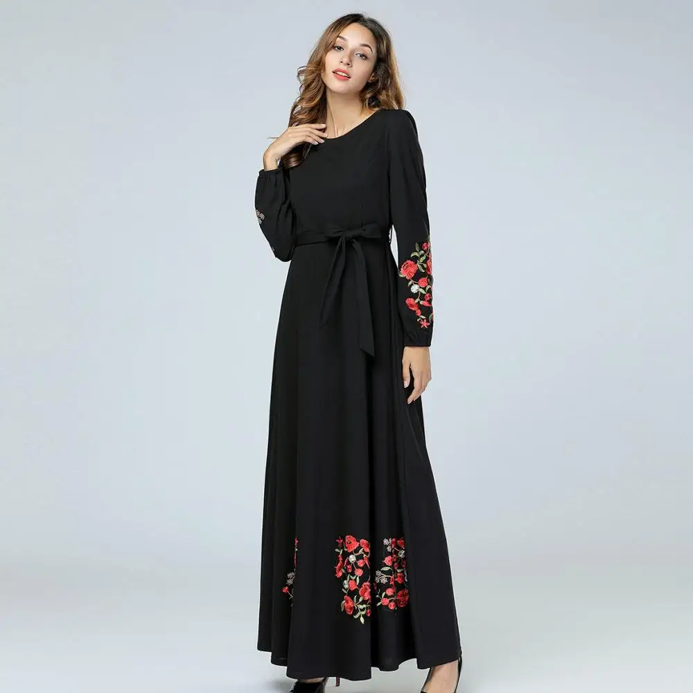 The Middle East Embroidery Robe Abaya Muslim Dress For Women