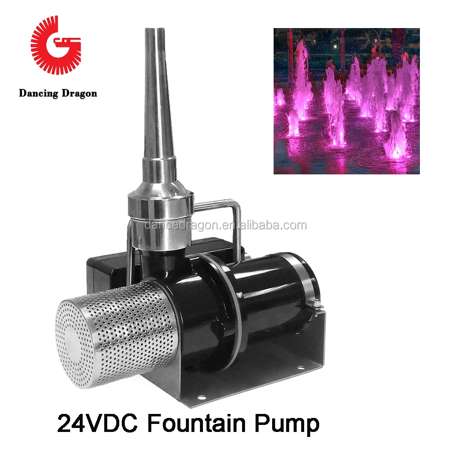 300W Variable Speed Water Pump 24VDC DMX512 Control for Musical Water Pond  Fountain Application
