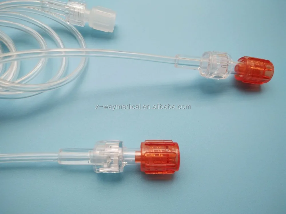 810555 Low Pressure CT MRI DSA Coiled Extension Tubing Y-tubing Adapter Spiral EXTENSION TUBES WITH Dual Check Valves China