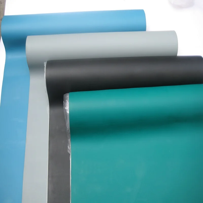 Antistatic rubber matting in black color