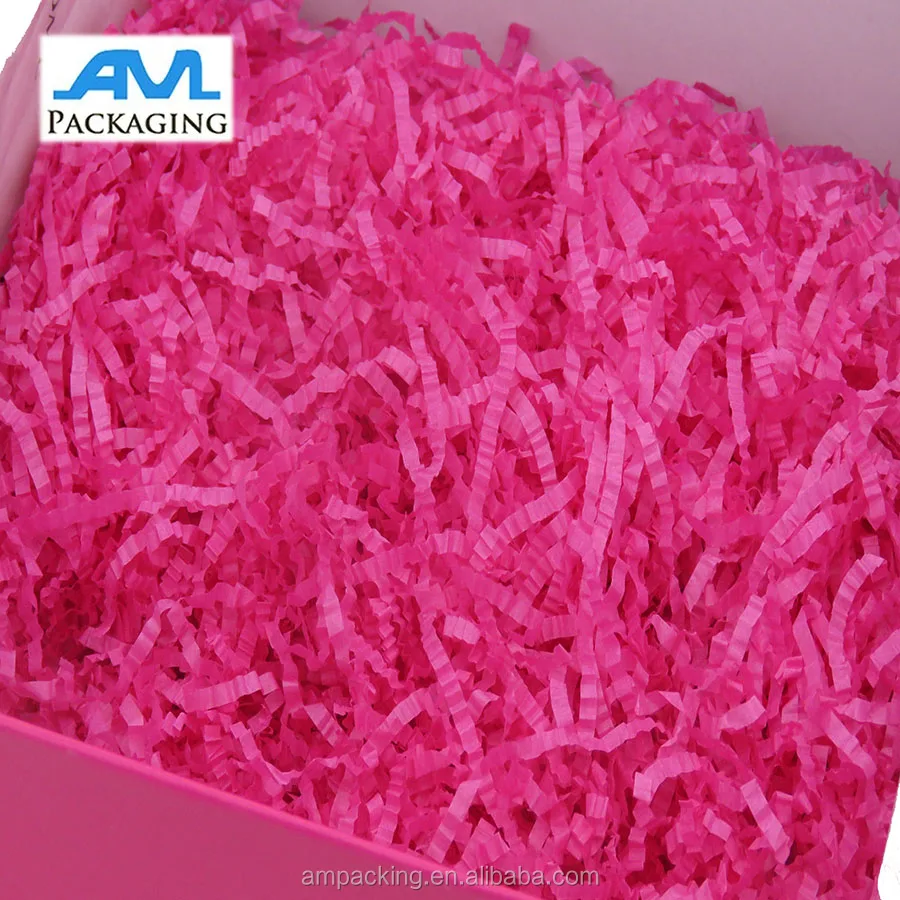 cosmetic gift packaging gift dyed color crinkle shredded tissue filler paper