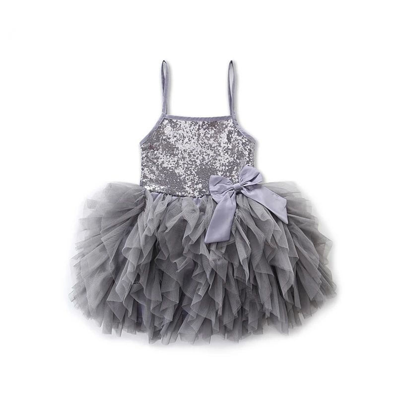 2019 new design silvery sequin dance wear ballet tutu skirt dance dress baby girls party wear dress baby girls dresses