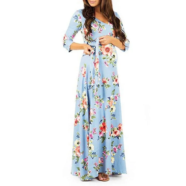 
Maternity Clothing Clothes Floral Gown Dresses For Photography Sexy Pregnancy Pregnant Maternity Photo Shoot Dresses Office Wear 