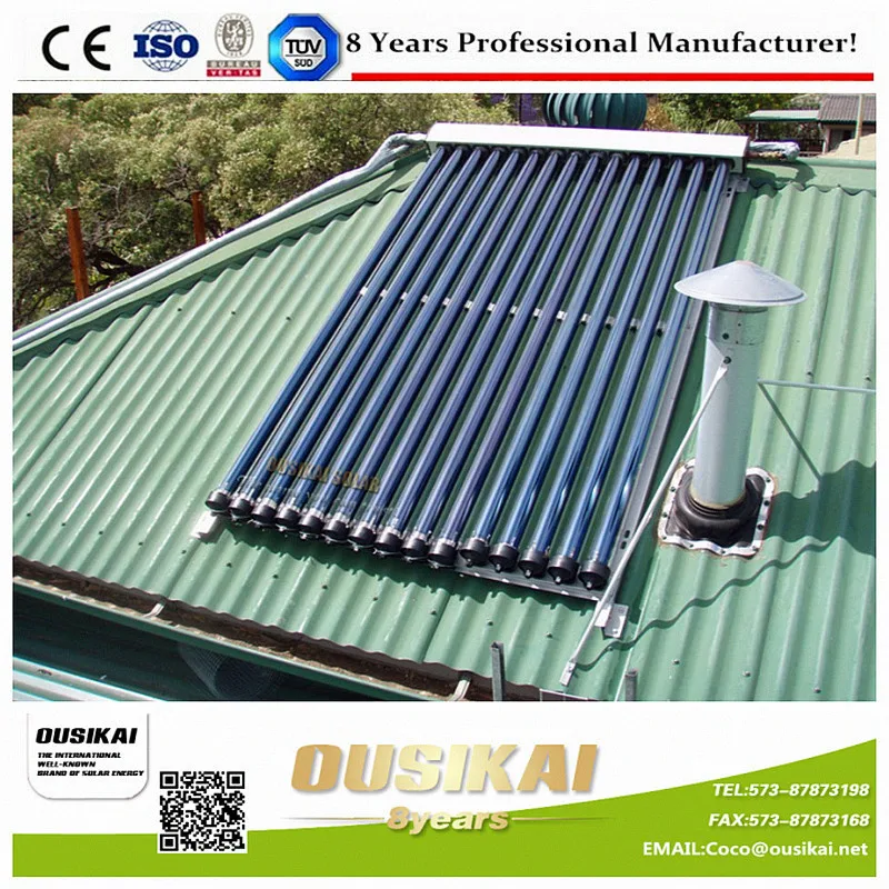 Heat pipe swimming pool heating split solar water heater