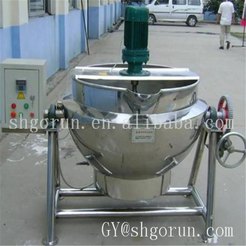 
Large Electric Boiling And Mixing Pot/ Tilting Cooking Candy Kettle 