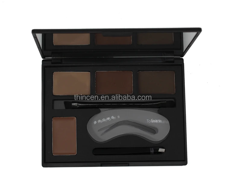 High quality cosmetics 4 color eyebrow powder palette eyebrow makeup powder kit private label