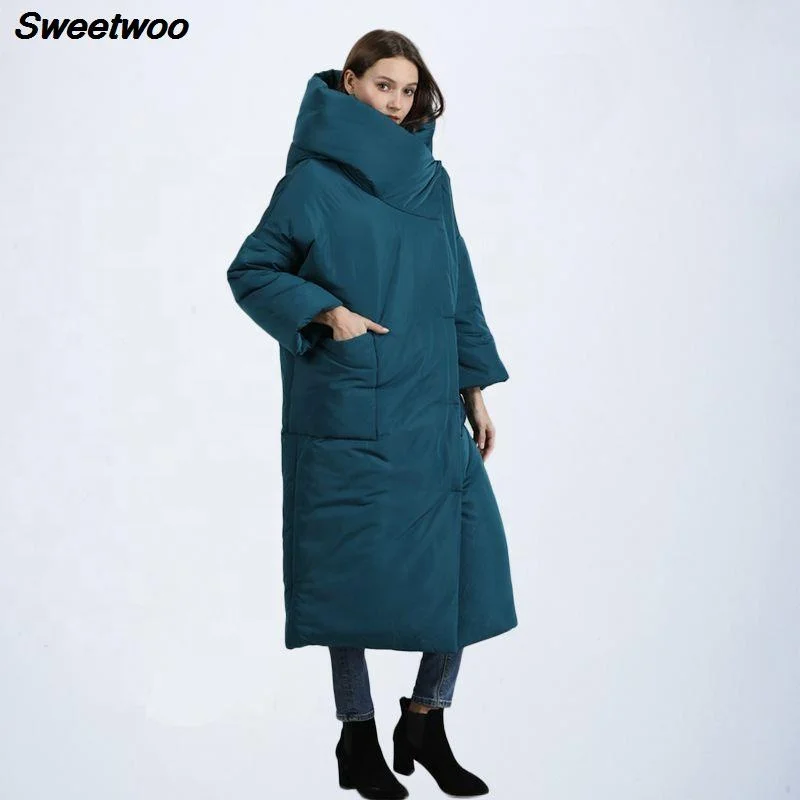 
Sweetwoo Brands New Winter Collection of Jacket Stylish Windproof Female Coat Womens Quilted Coat Jackets Long Warm Parkas Tops 