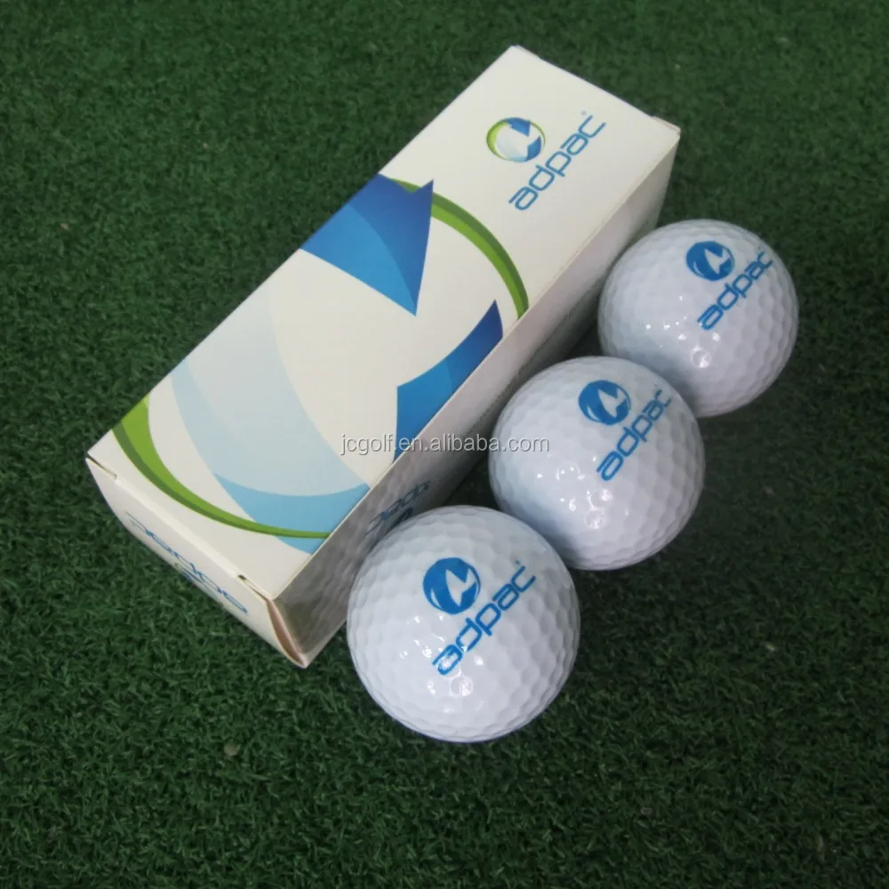 Фабрика подгонять белый 2-слойный логотип печатные рекламные мячи для гольфа