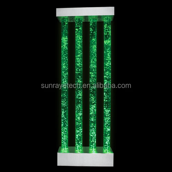 H90//2.3m Customized Floor standing Led bubble column LED screen and divider for home office hotel restaurant