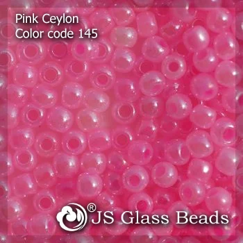 High Quality Fashion JS Glass Seed Beads   145# Ceylon Pink Opalescent Rocailles Beads For Garment & Jewelry
