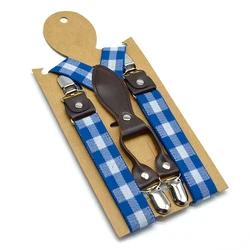 Kids Suspenders Wholesale  Child Trousers Tirantes for Boys Girls  Brace Cheap Brown PU Popular Design Cheap