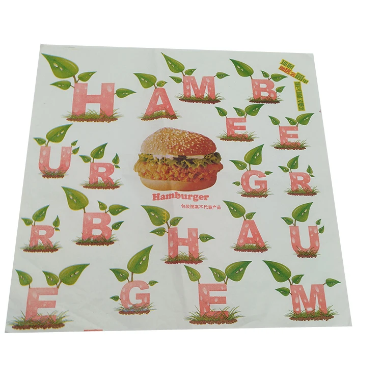 
grease proof sandwich wrapping paper custom printed food wrapping paper/wax deli paper for hot dog 