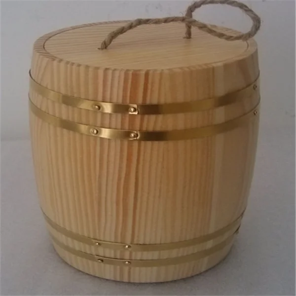 Decorative Mini Wooden Cutlery Barrels,Wooden Coffee Bean Barrels HY1170-3