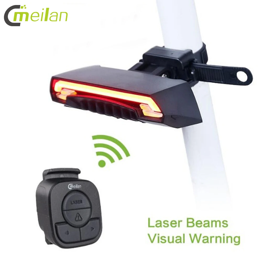 Meilan X5 Waterproof Cycling Safety Bicycle Laser Light Bike Light with Remote Control
