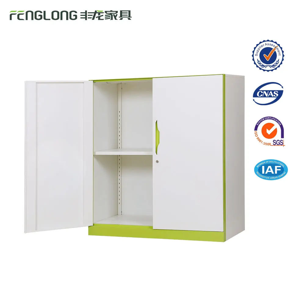 Small 2 door KD steel 2 racks book file lock cabinet