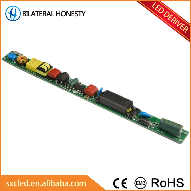 Pass CE EMC Rohs Isolated High Efficiency Low Temperature Rise Led Tube Driver for T5 T8 T10 Led Light 3-YEAR Single