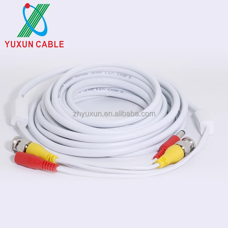 Спиральный RG59 Удлинительный Кабель BNC + DC разъем для камер видеонаблюдения Видео