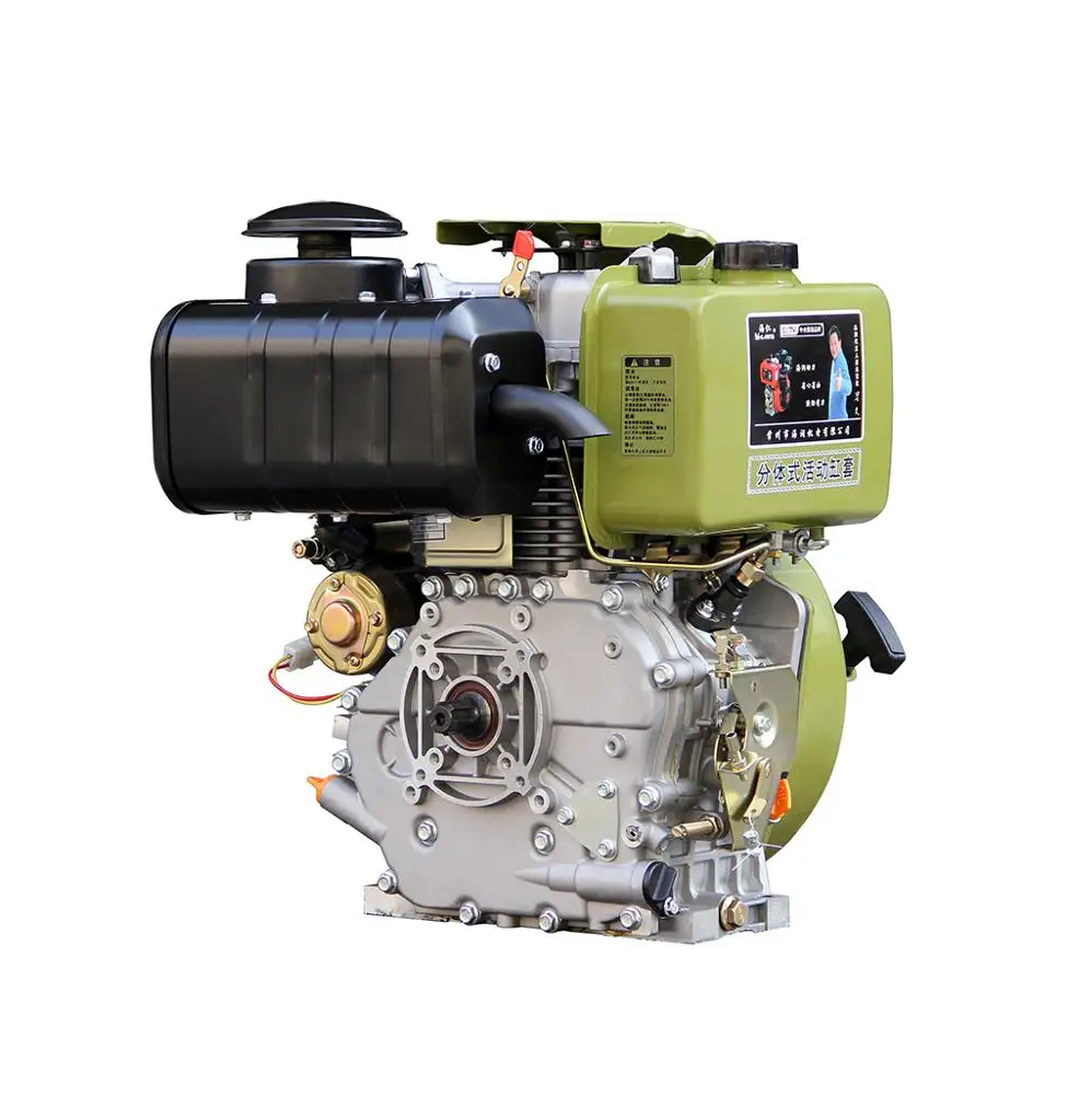 
188FAE New model Italian military green 12 HP Air-cooled single cylinder diesel engine with spline shaft 