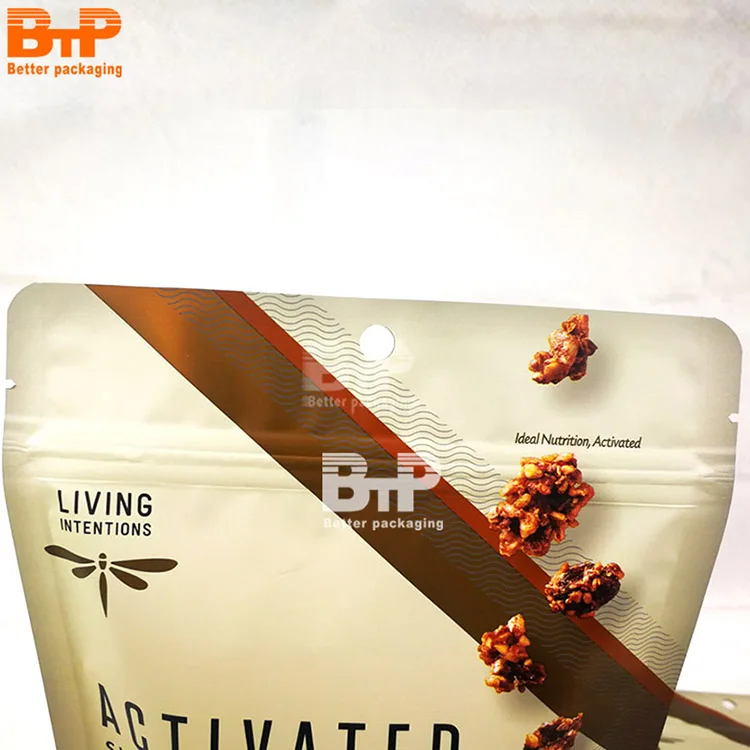 Customized Stand Up Maylar Pouch Packaging Seal Zipper Bags For Biscuit Chocolate Dry food Candy and Dry fruit