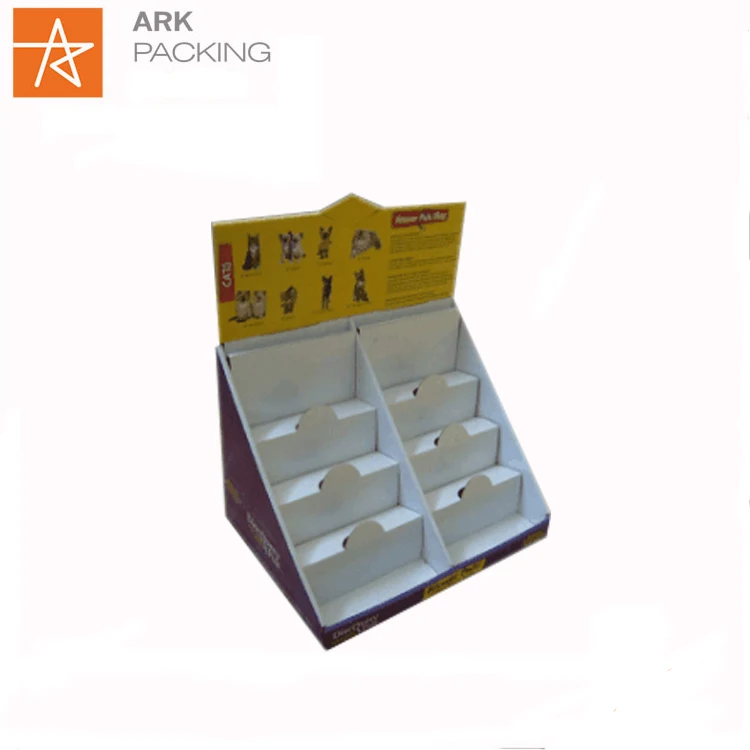 Customized Flooring Merchandise Display HOOK Paper Corrugated Cosmetics Cardboard Display