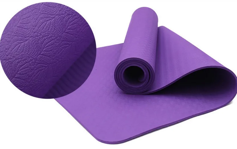 TPE yoga mat wholesale 8mm thick TPE yoga mat and non slip yoga mat