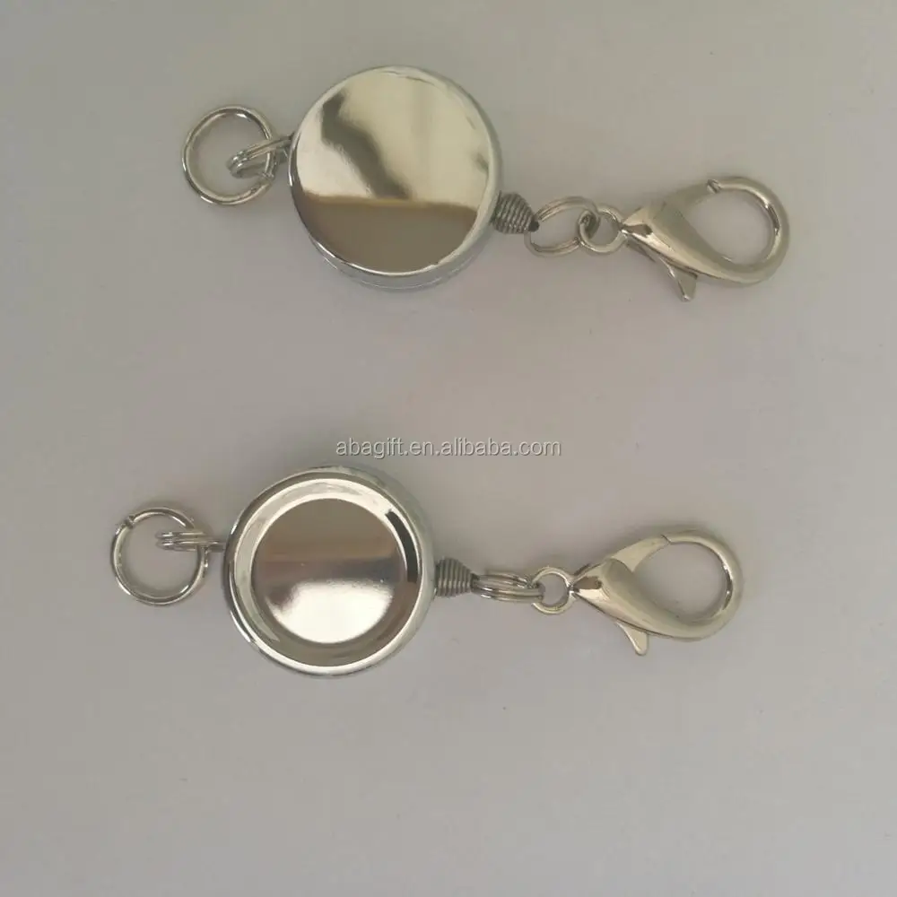 round shape small size retractable metal yoyo key chain