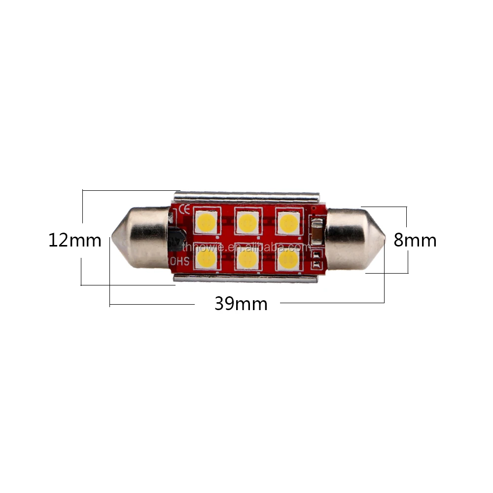 Festoon C5W 3030 Chip 4 SMD 6 SMD LED Canbus Car Interior Light White DC 12V Error Free Auto Led Reading Lamp Dome Light Bulb