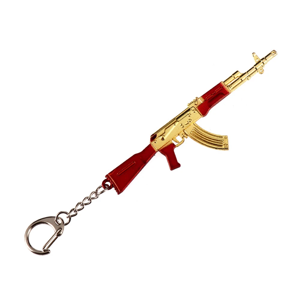 Wholesale Custom Keychain Metal Helmet Backpack 98K AK47 AKM M416 AWM Gun Keychain Keyring Metal Keychain Gun