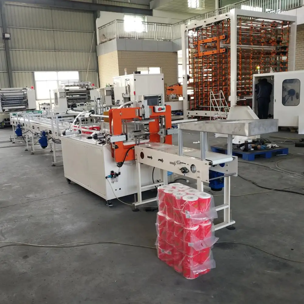 
HX-SJZ-2800D Automatic Wrapper-type High Speed Kitchen Towel/Toilet Paper Production Line 