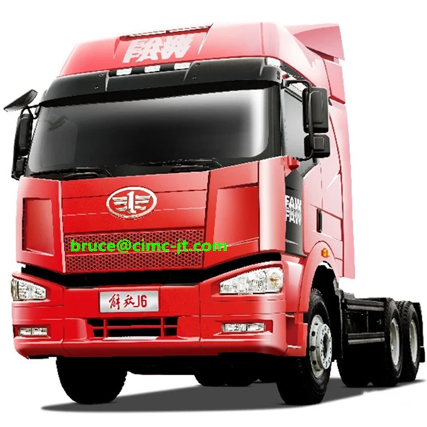 china faw j6 6X4 euro 5 tractor truck and automatic transmission tractor truck