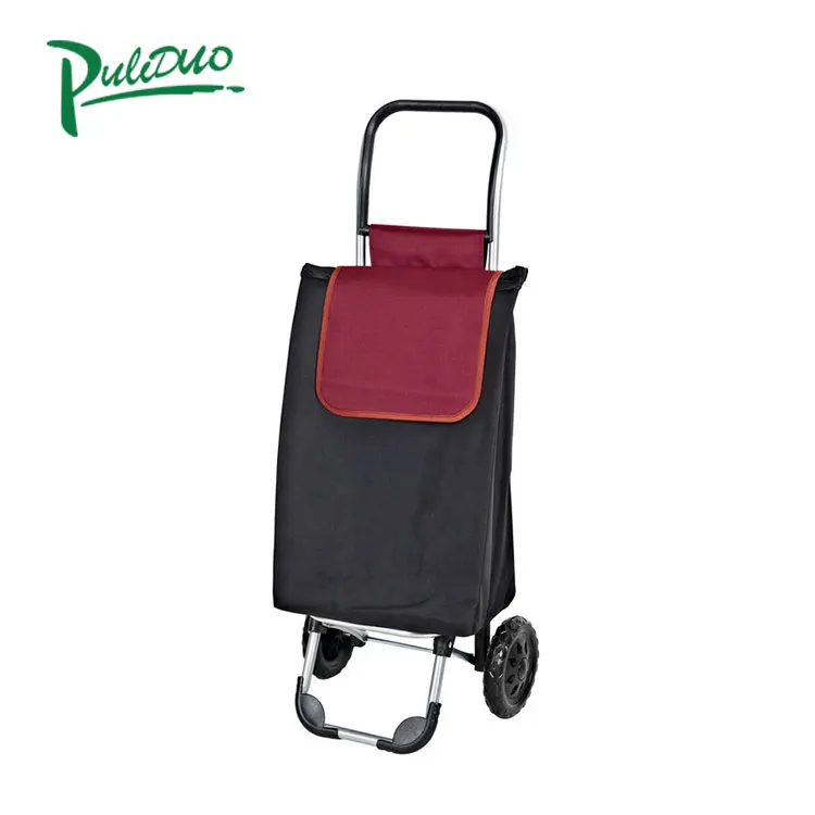 Portable folding shopping trolley bag with wheels