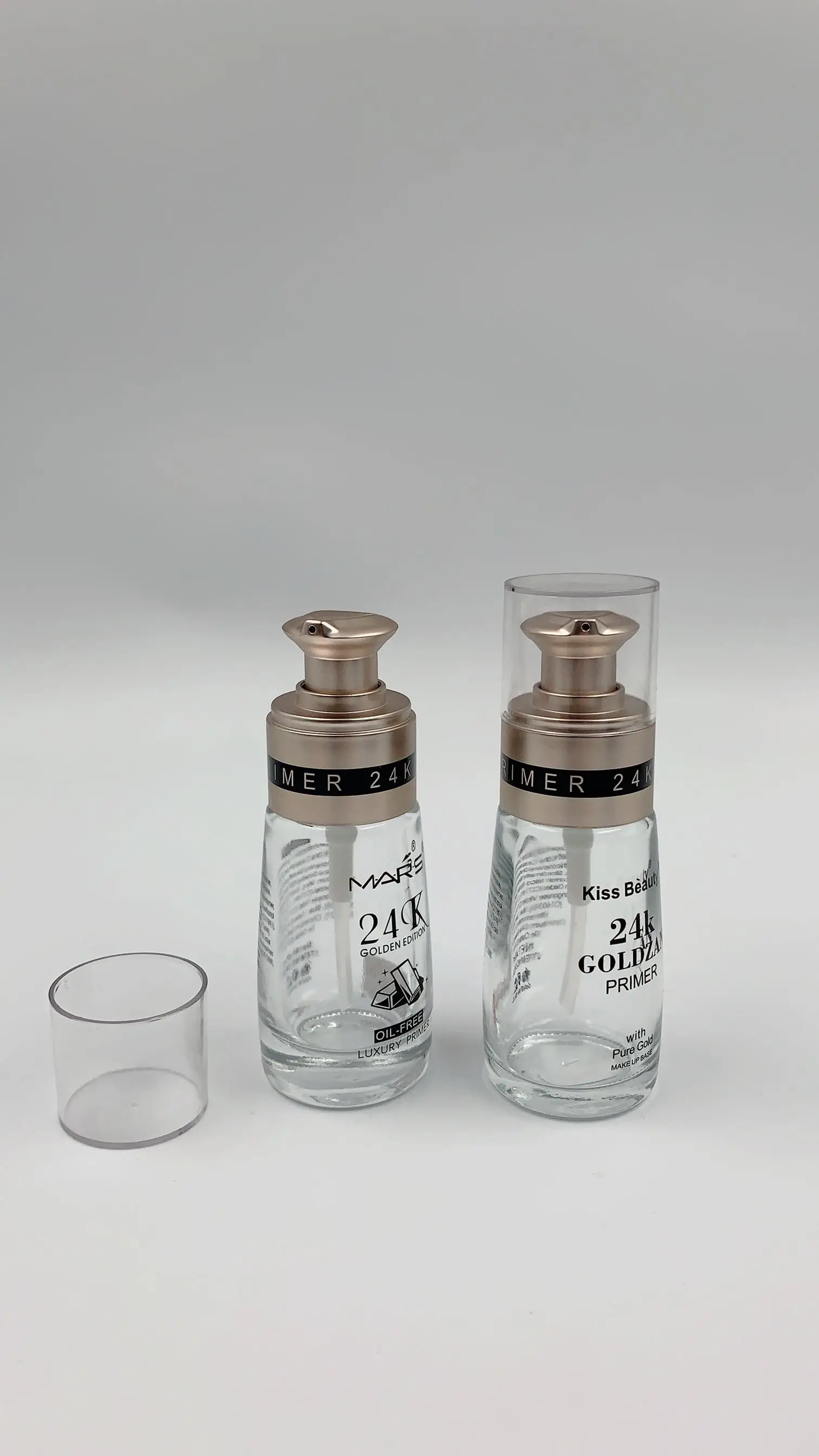 Hot selling luxury kind skin care serum cream glass bottle with pump