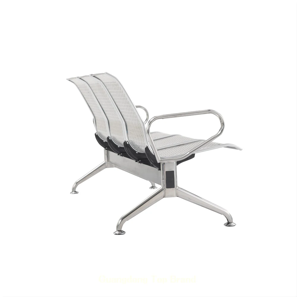 Stainless steel bench chair 3 seater waiting seating SJ629C