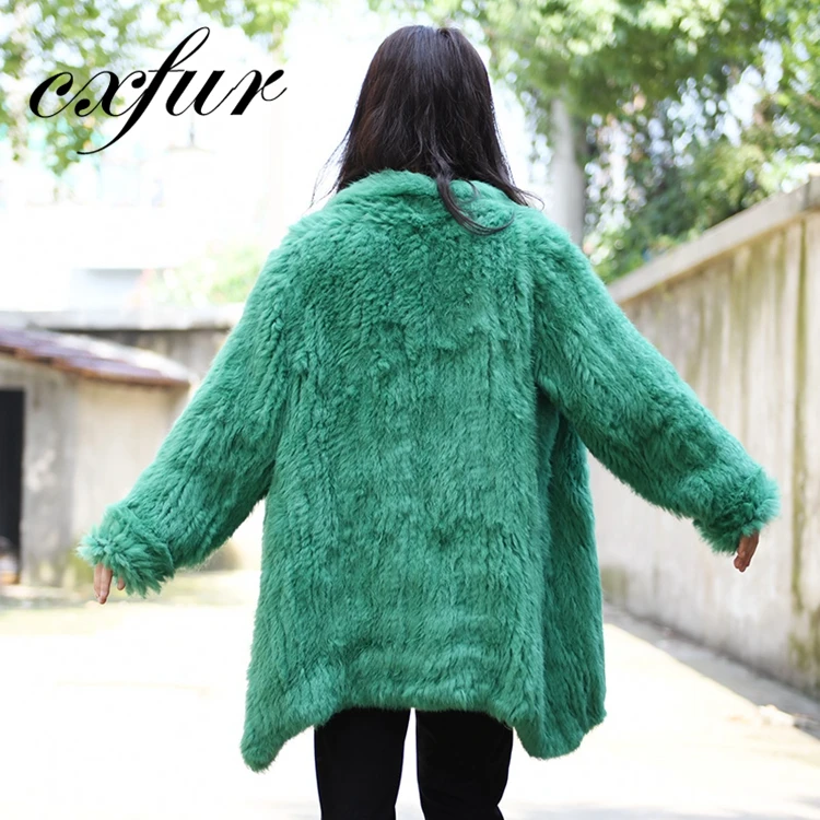 CX-G-A-139C Hot Sale Korean Style Rabbit Fur Coat Women
