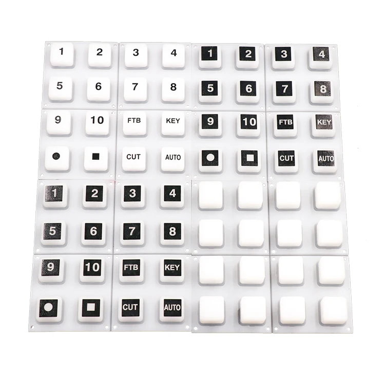 Пользовательская лазерная резка подсветка силиконовая резиновая кнопка