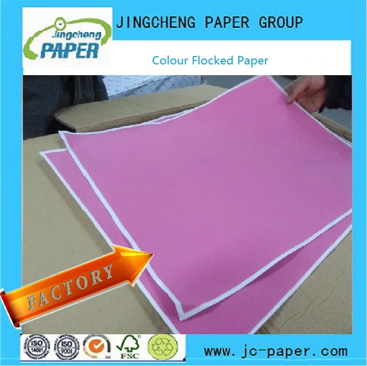 Velvet Self Adhesive Paper Velvet Flocked Paper