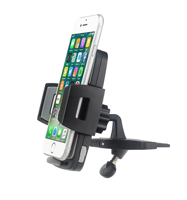 Sturdy CD Slot Phone Mount with One Hand Operation Design Car Hands-Free Phone Holder Universally Compatible with All Smartphone