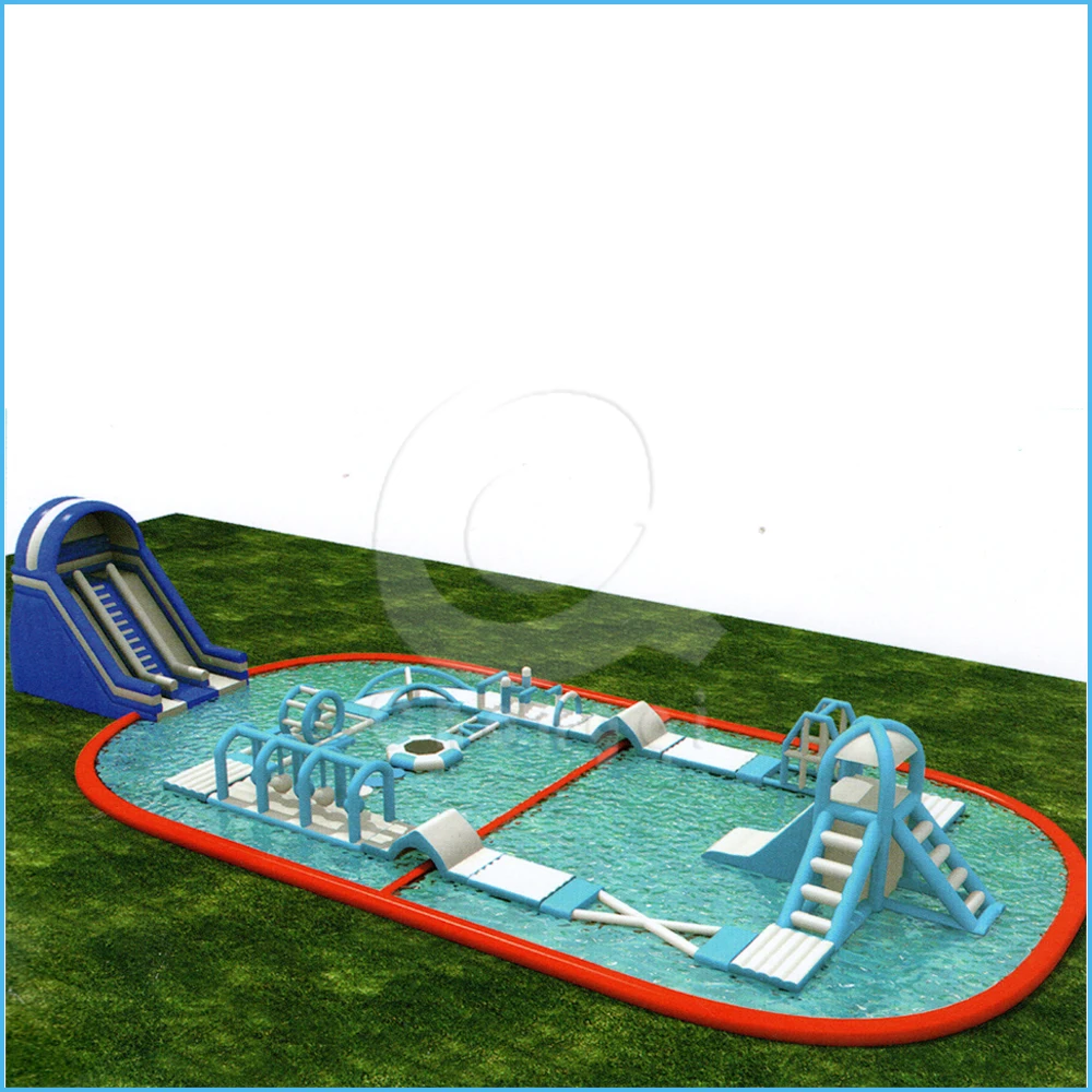 chongqi parque acuatico inflable acuatico obstaculos juegos inflable
