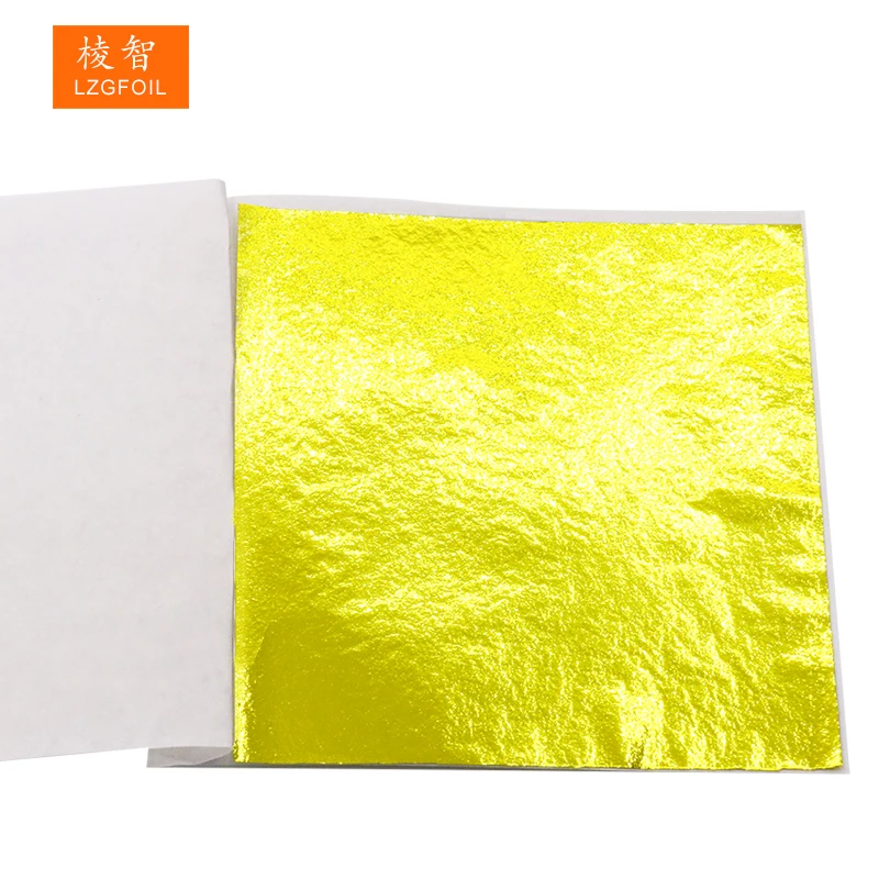 8 x 8.5 cm Yellow Taiwan Imitation Gold Leaf Foil Sheets for Home Furniture Art Craft Nail Decoration Gilding Paper