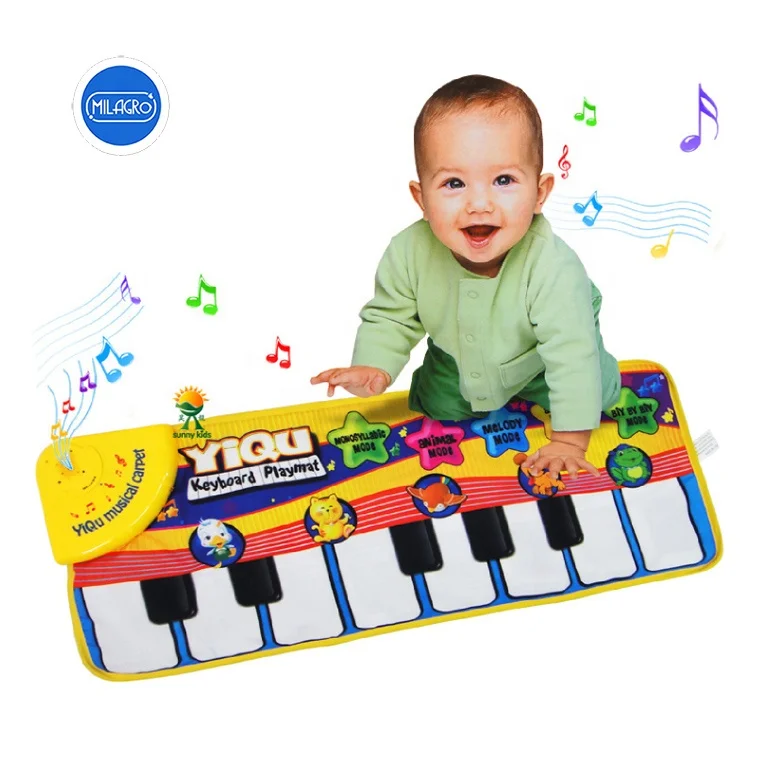 Indoor Play Carpet Gyms for Toddlers Baby Musical Piano Keyboard Playmat Play Mat Educational Baby Crawling Mat