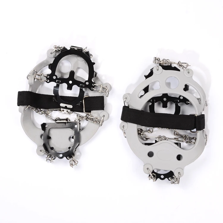 
2018 Winter skiing safety products anti slip manganese steel selica gel walking cleat ice climbing crampons 