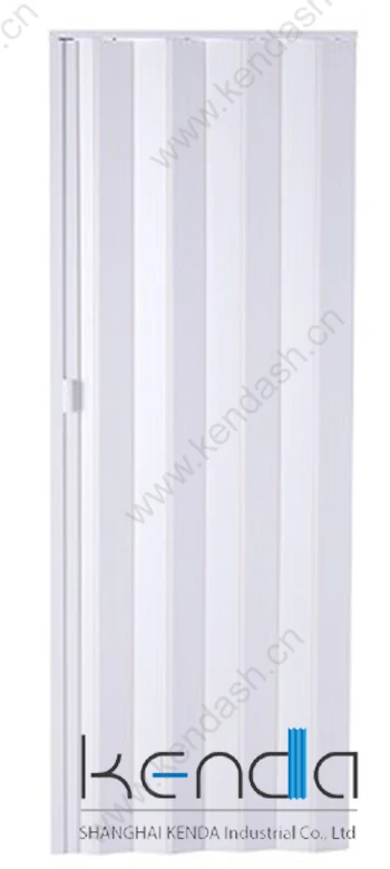 Folding Door Glazed PVC White Gloss Lockable Internal Door