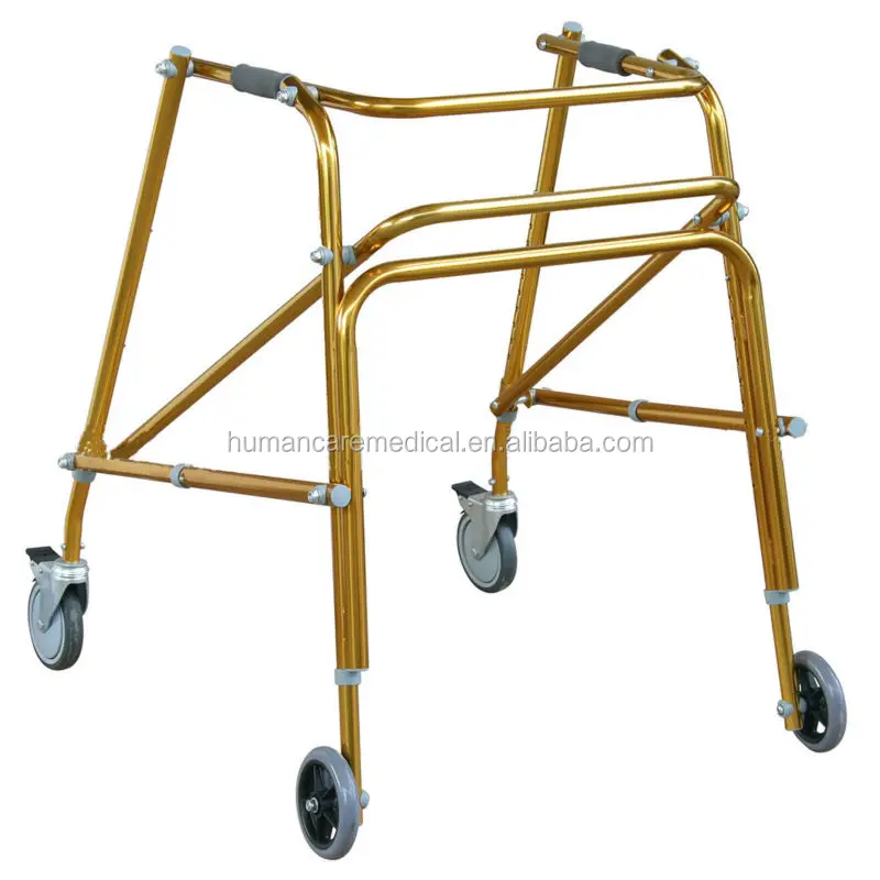
Golden elderly exercise walker with wheels 